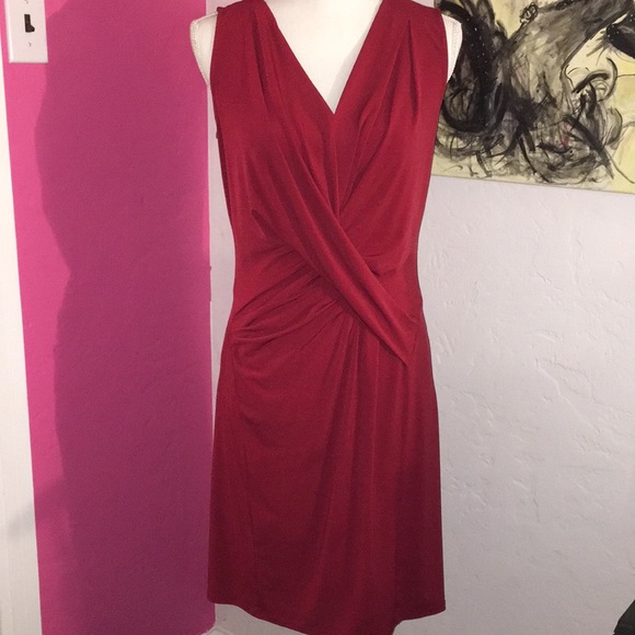 bloody red cocktail dress